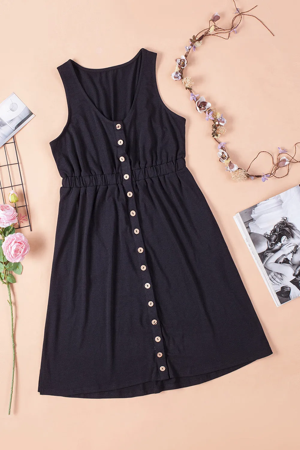 Playful Pursuit Button Down Dress