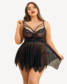 Plus Size Lace Bridal Babydoll Nightgowns