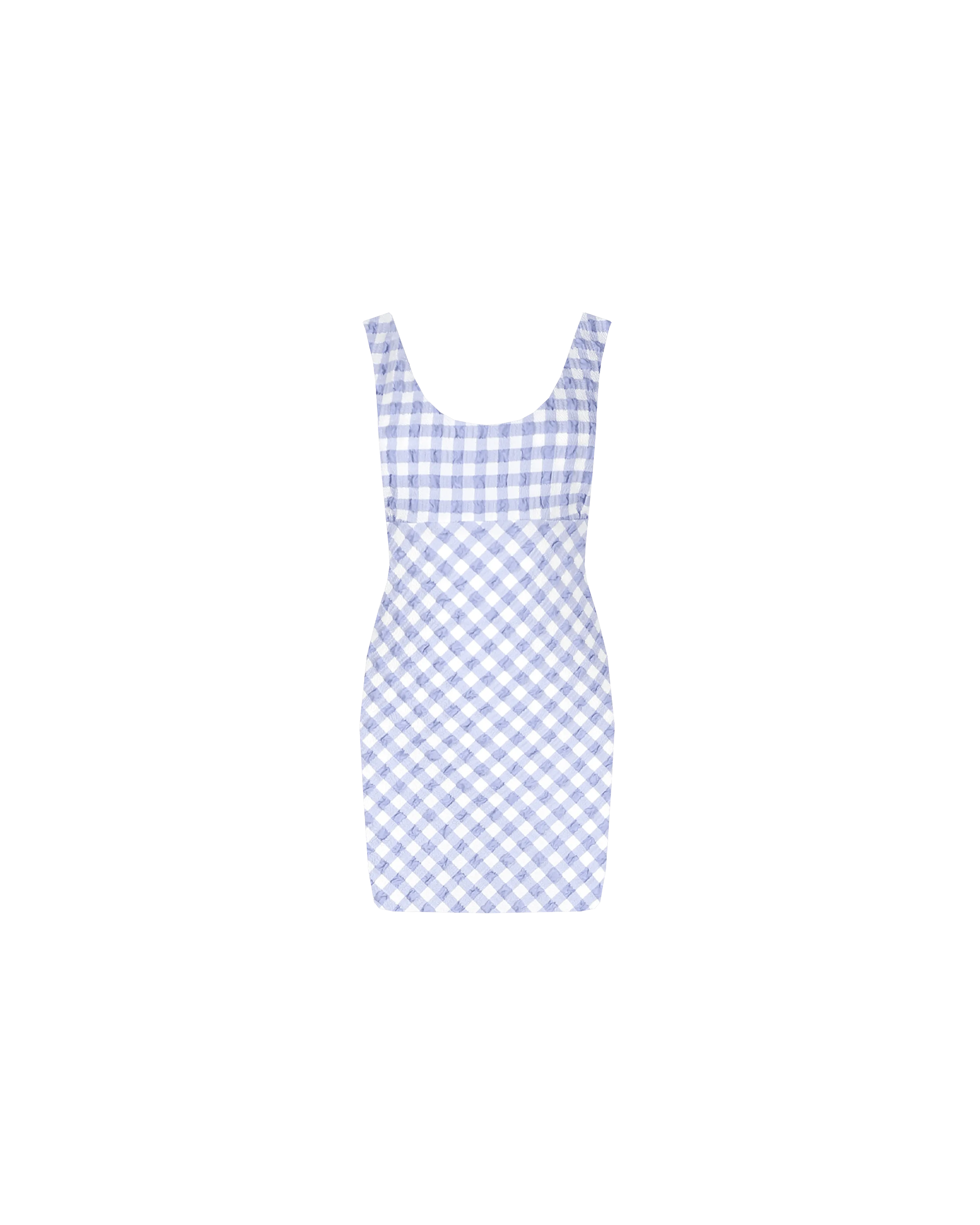 PRISM MINI DRESS PERIWINKLE GINGHAM