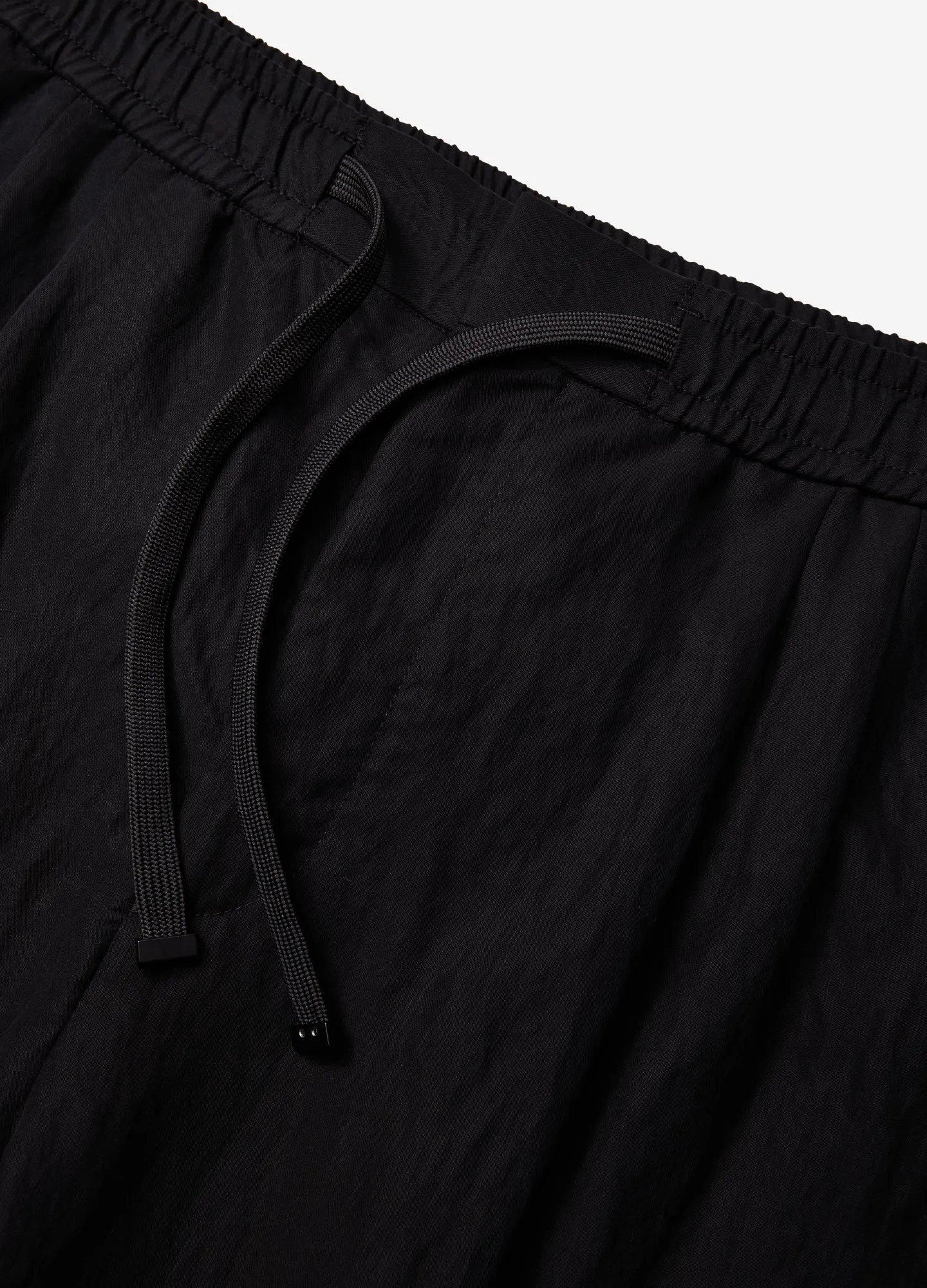 Relaxed Drawstring Shorts Black