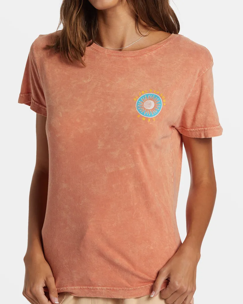 Roxy El Sol Y La Luna Tee-Apricot Brandy