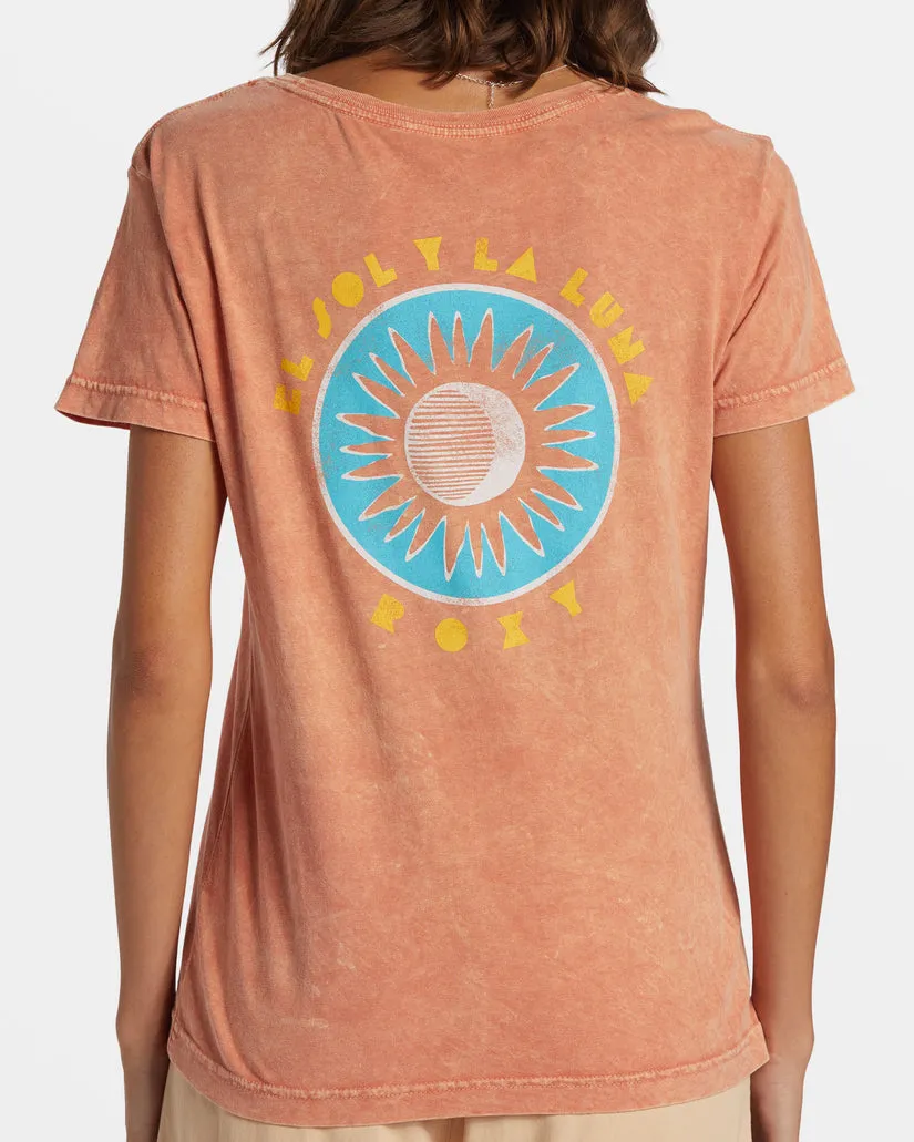 Roxy El Sol Y La Luna Tee-Apricot Brandy