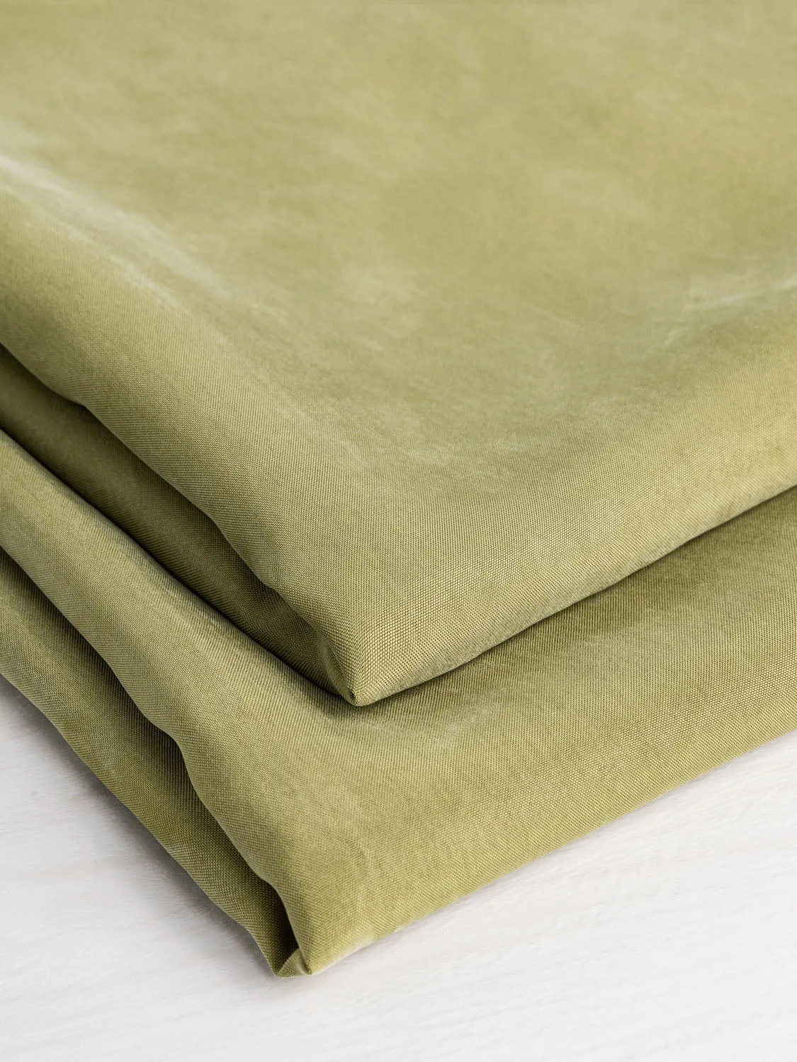 Sandwashed Cupro - Leaf Green