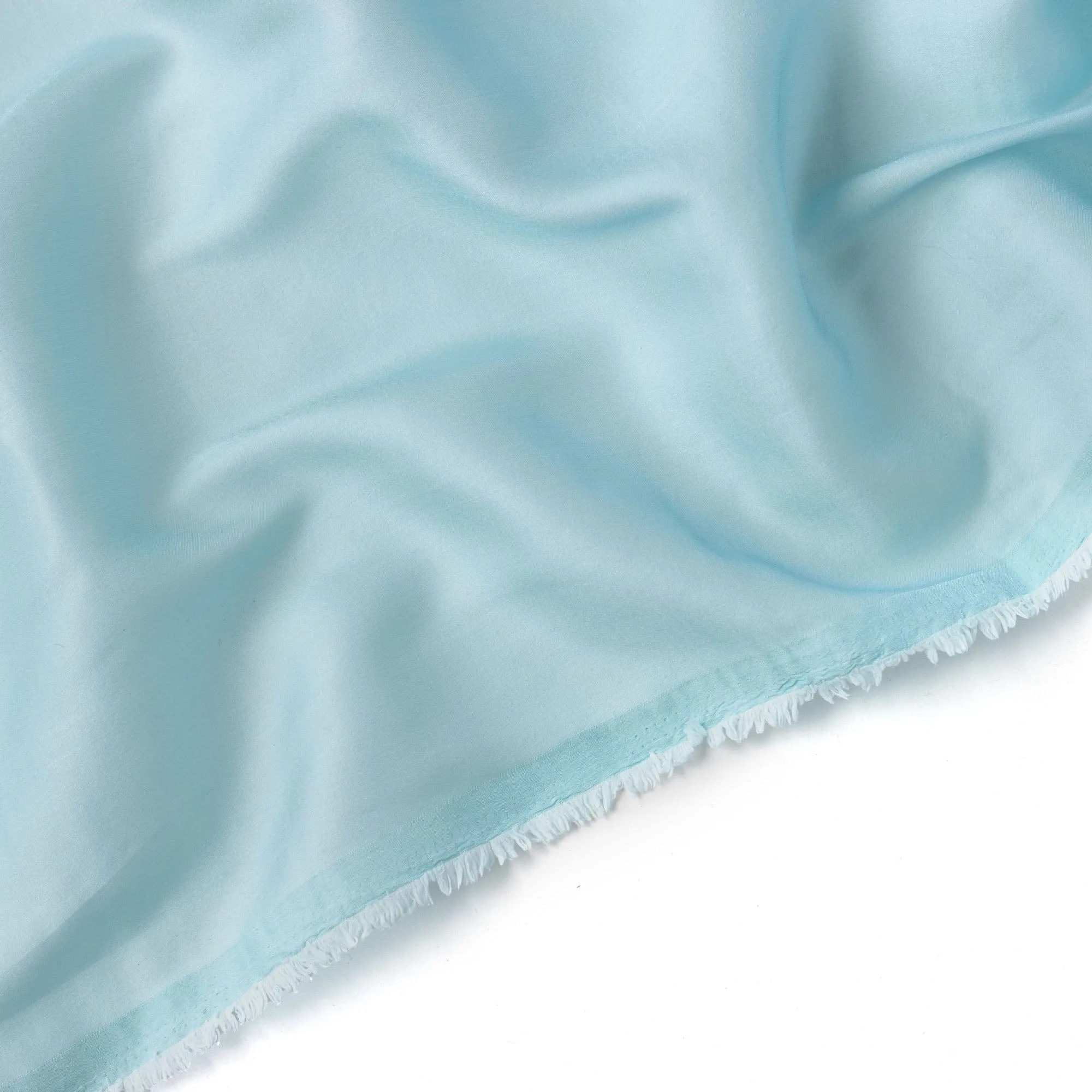 Sky Blue Plain Premium Tussar Silk Fabric