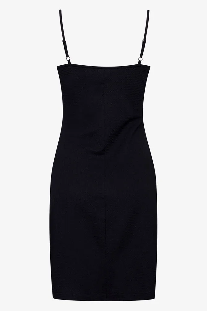 Strappy Wrap Dress Black