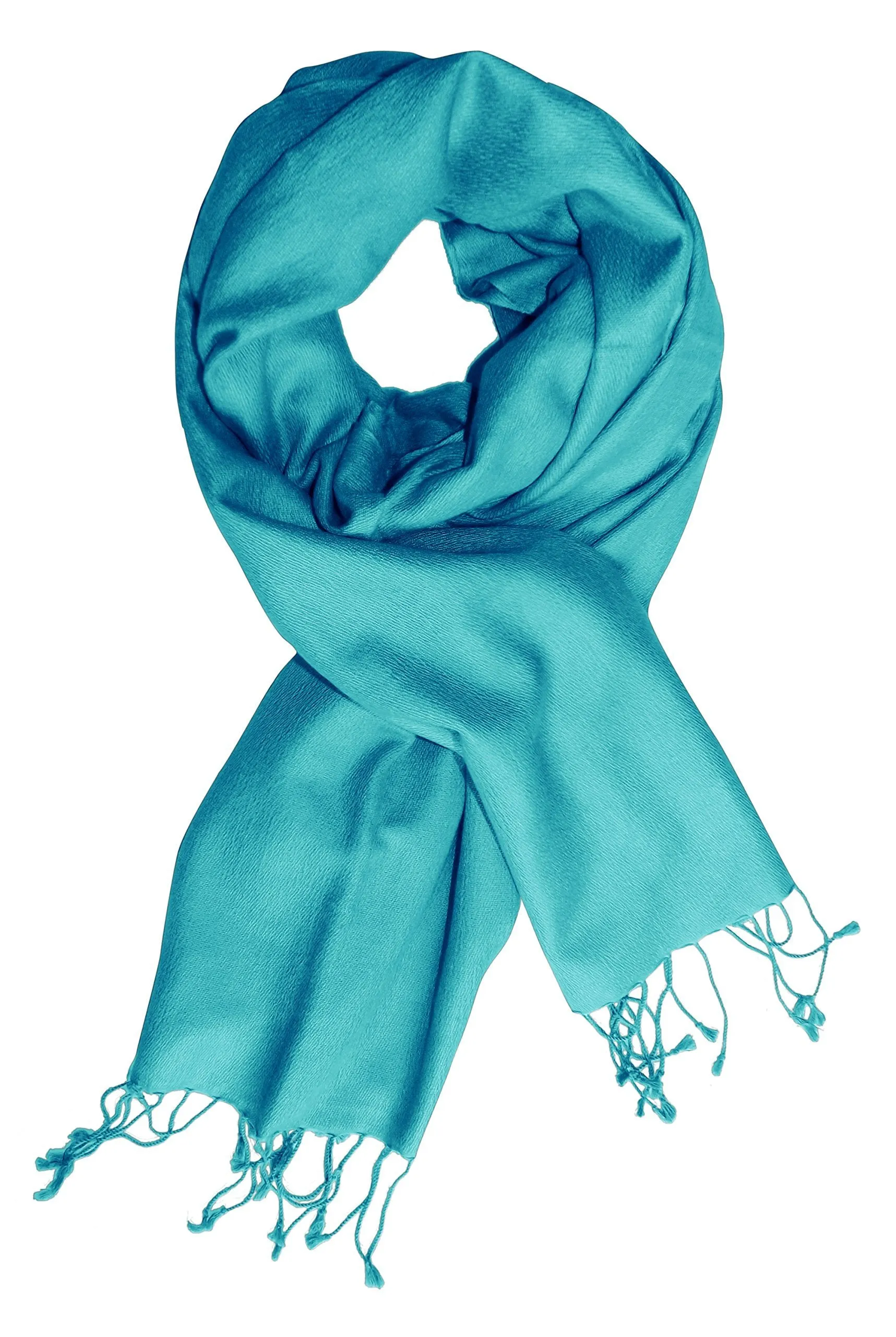 Turquoise Luxurious Classic Soft Cashmere and Silk Shawl