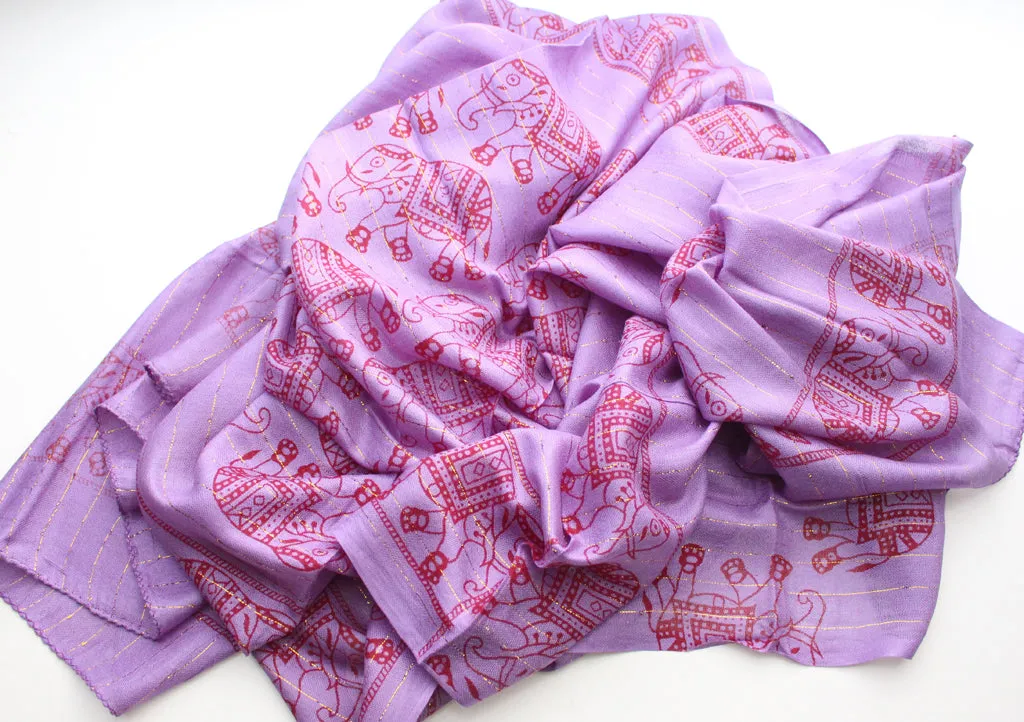 Violet Cotton Meditation Scarf