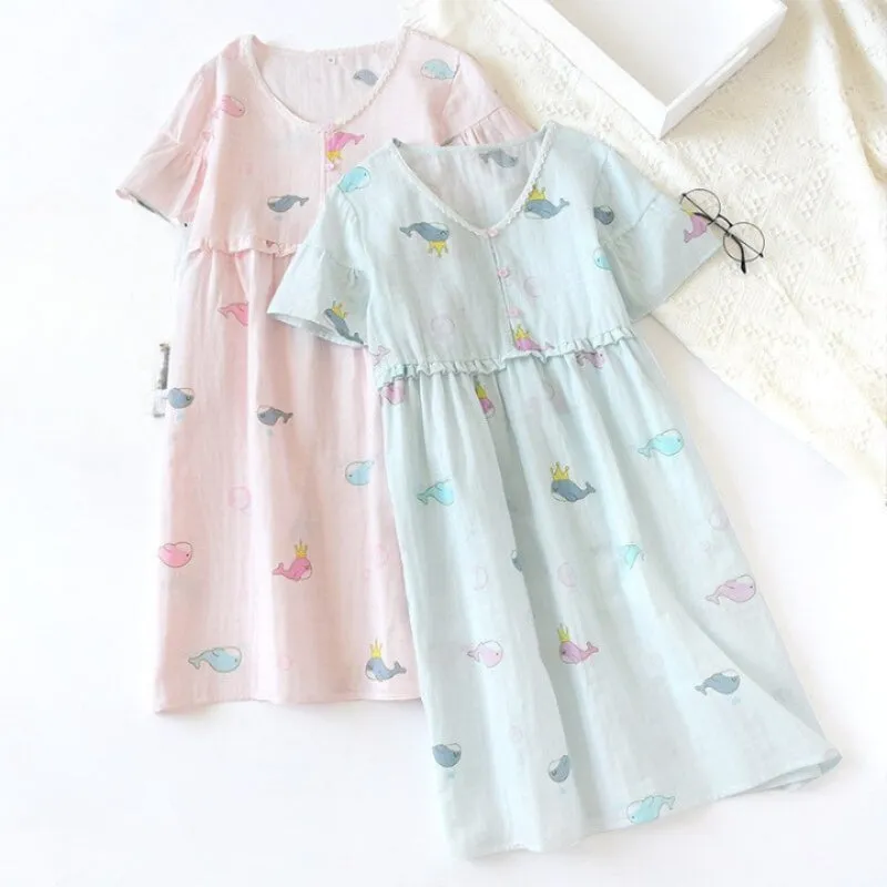 Whale Print Nightgowns