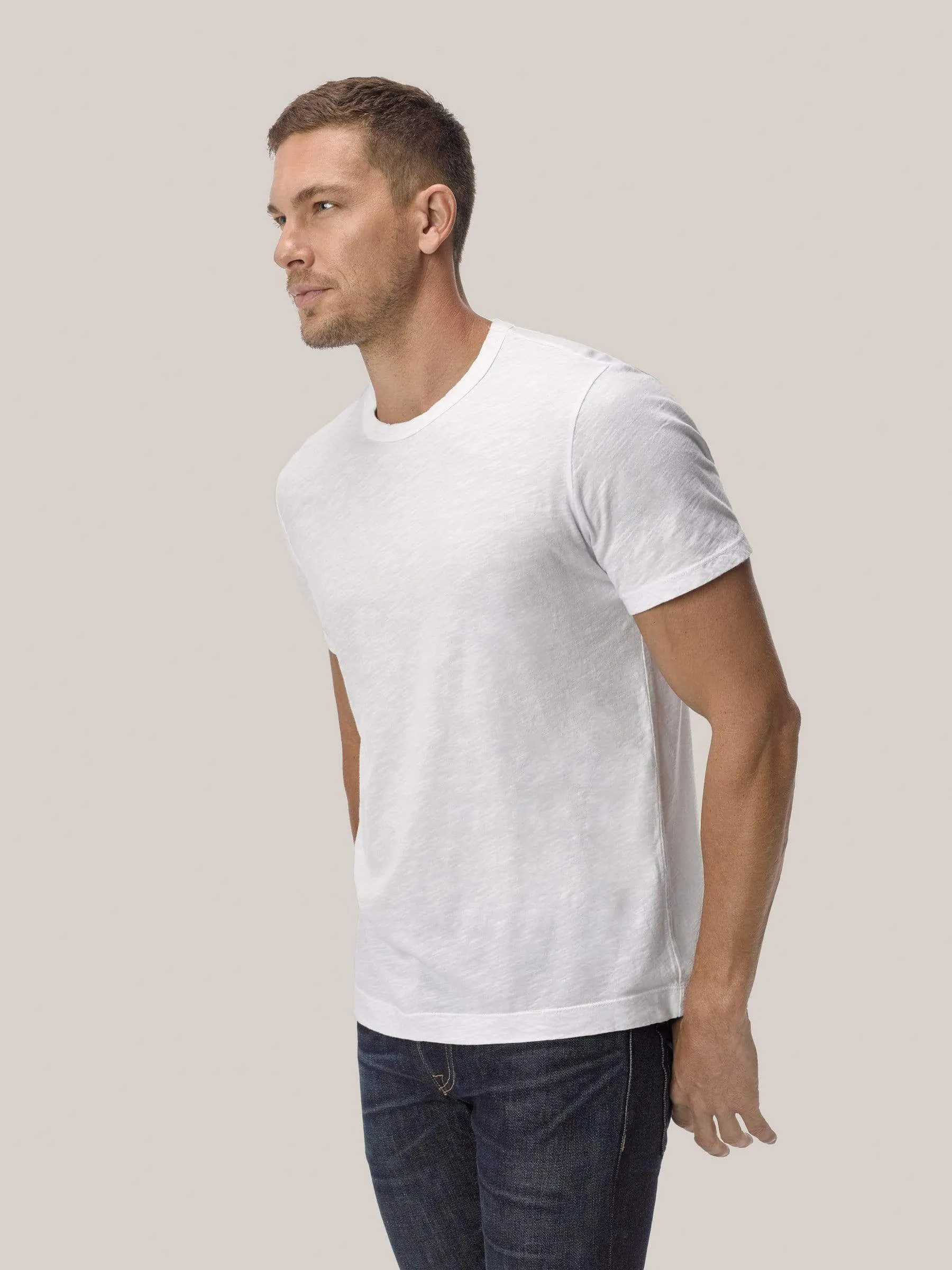 White Slub Classic Tee