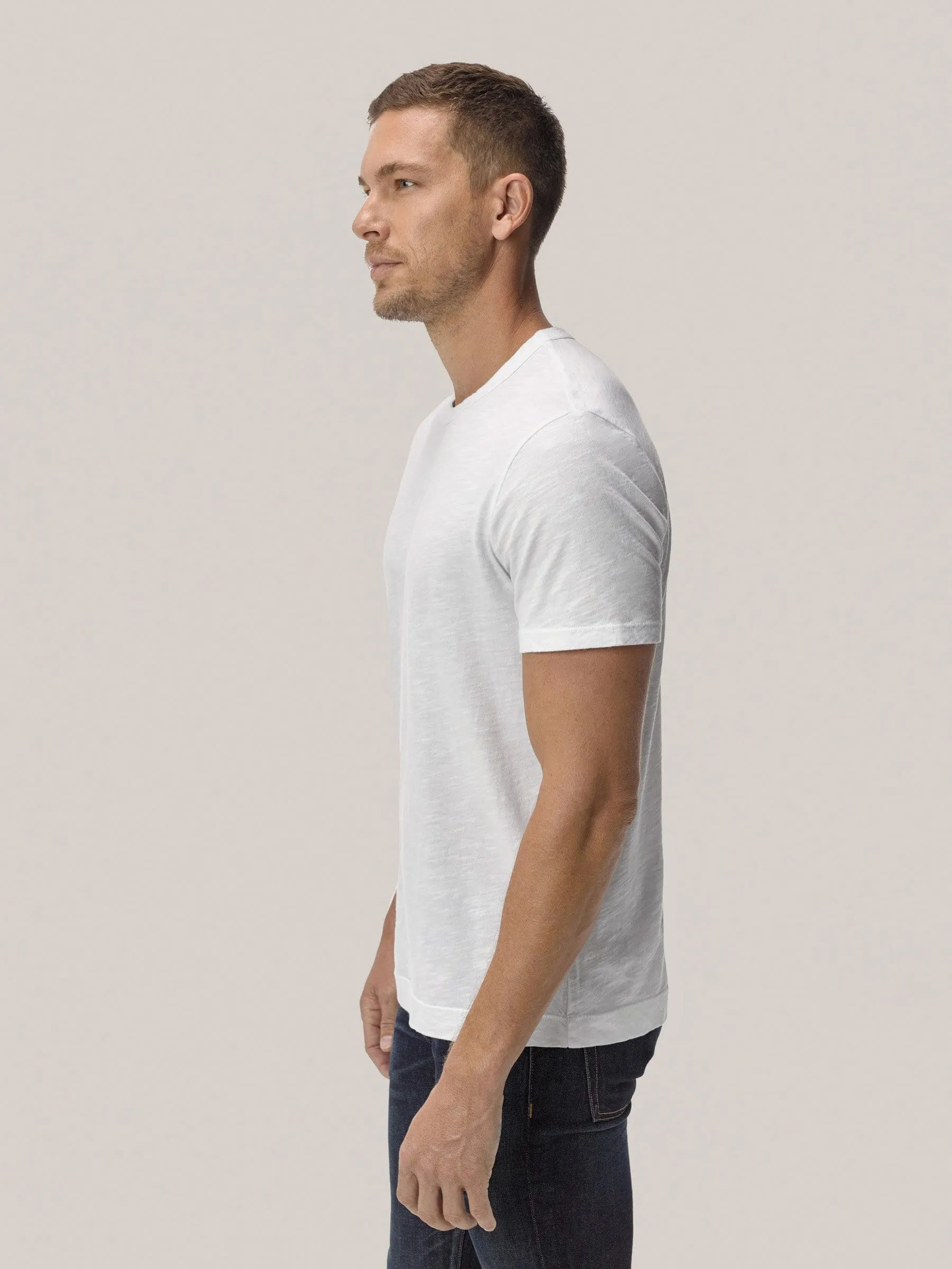 White Slub Classic Tee