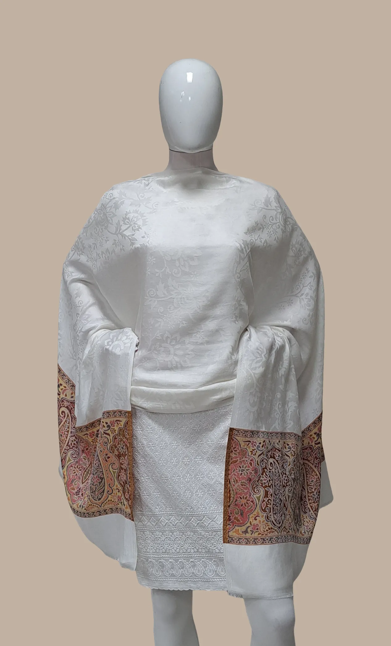 White Woven Shawl