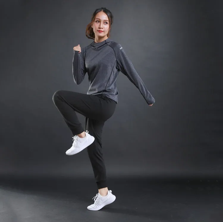 Women Gym Fitness Long Sleeves Quick Dry Breathable Shirts