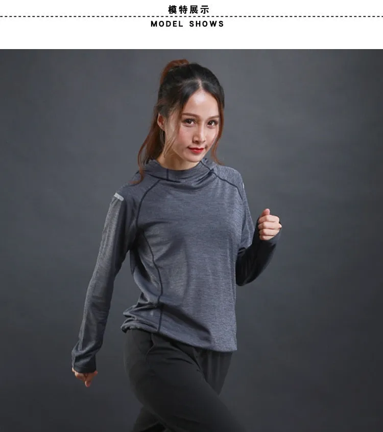 Women Gym Fitness Long Sleeves Quick Dry Breathable Shirts